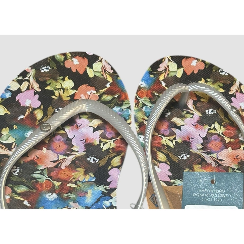 Roxy Flip Flops Womens‎ 9 Floral Sandals Beach Summer NWT - Picture 3 of 3